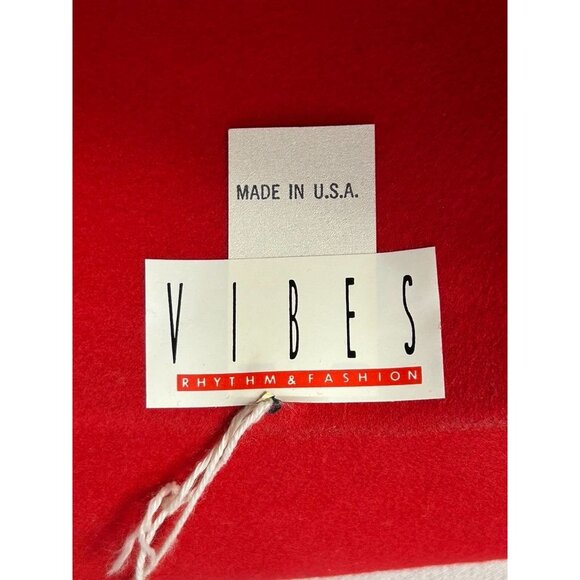 Vibes Women's Velvet Ribbon Trim Wool Hat in Red / Black - Sz S - Picture 6 of 10